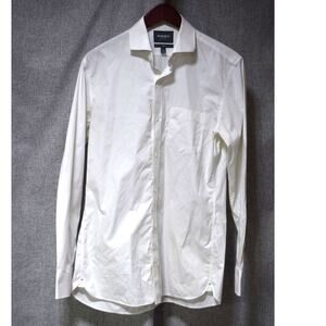 Bonobos Wrinkle-Free Slim Fit White Dress Shirt 15.5 35 100% Cotton